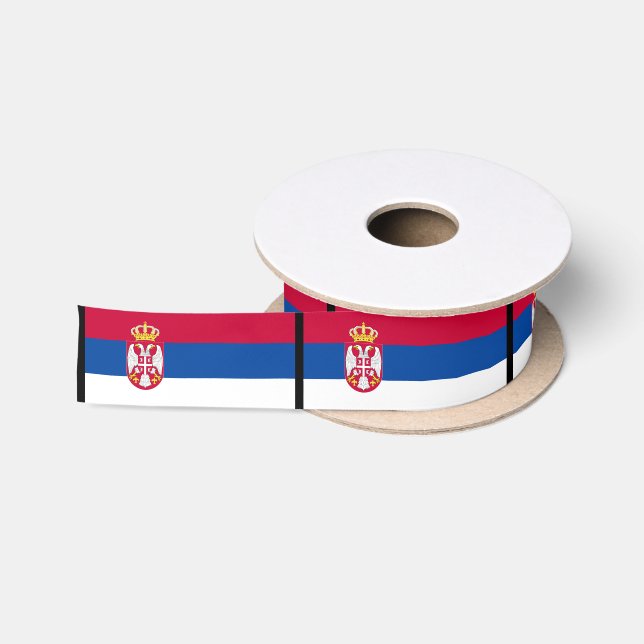 Ruban En Satin Drapeau de la Serbie (Bobine)