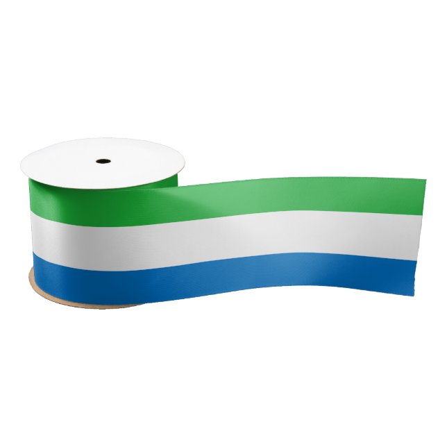 Ruban En Satin Drapeau de la Sierra Leone (Bobine)