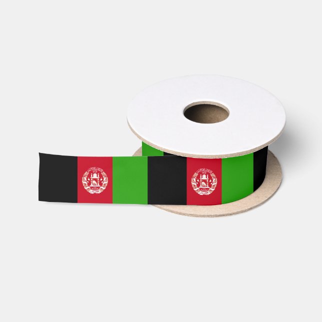 Ruban En Satin Drapeau de l'Afghanistan (Bobine)
