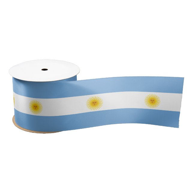 Ruban En Satin Drapeau de l'Argentine (Bobine)