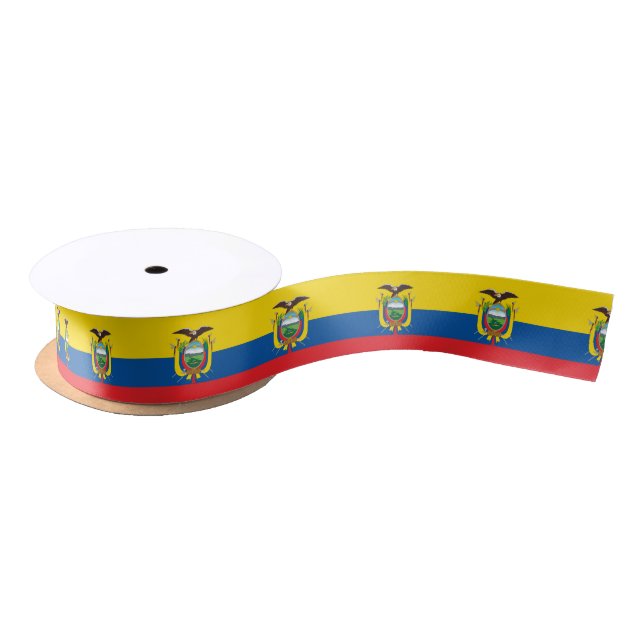 Ruban En Satin Drapeau de l'Équateur (Bobine)