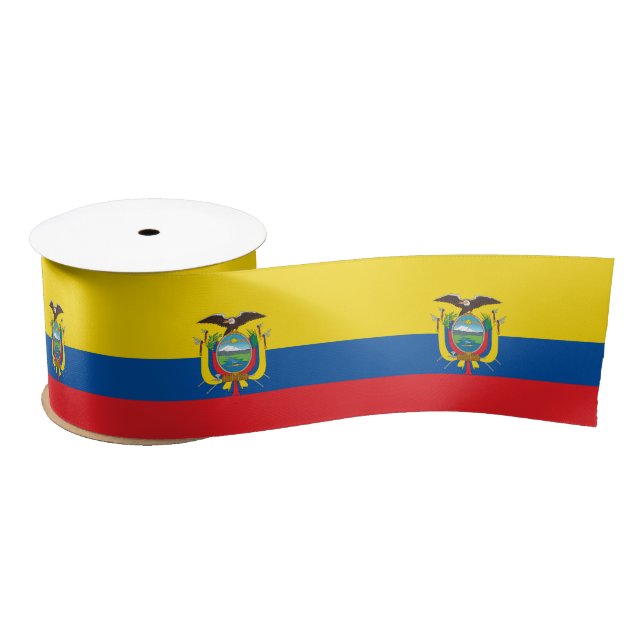 Ruban En Satin Drapeau de l'Équateur (Bobine)