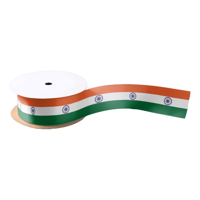 Ruban En Satin Drapeau de l'Inde (Bobine)