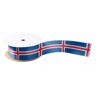 Ruban En Satin Drapeau de l'Islande