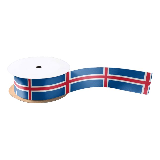 Ruban En Satin Drapeau de l'Islande (Bobine)