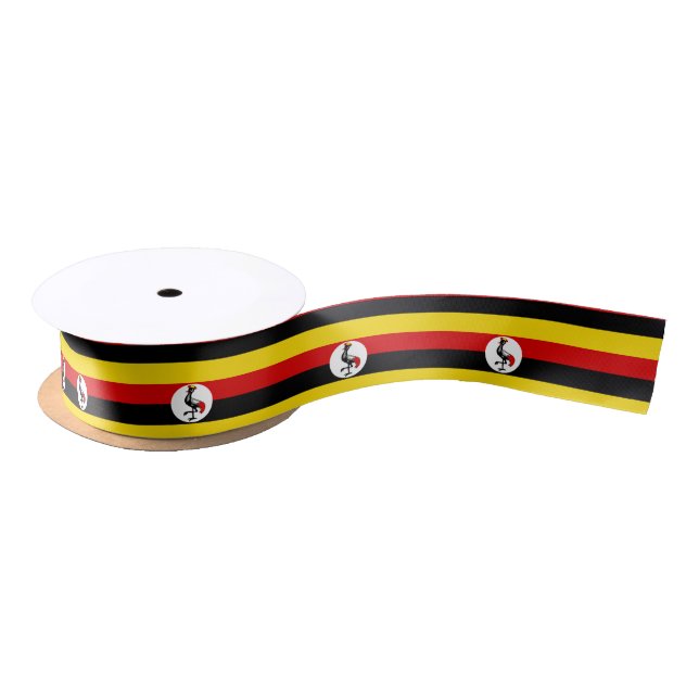 Ruban En Satin Drapeau de l'Ouganda (Bobine)