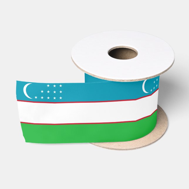Ruban En Satin Drapeau de l'Ouzbékistan (Bobine)