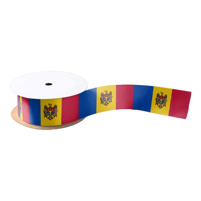 Ruban En Satin Drapeau de Moldova (Bobine)