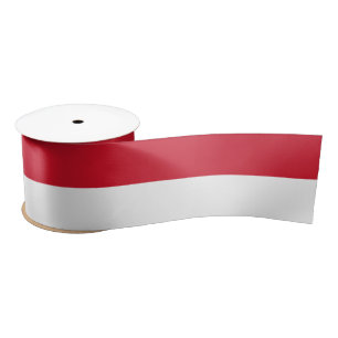 Ruban En Satin Drapeau de Monaco