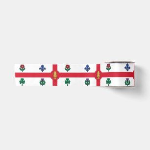 Ruban En Satin Drapeau de Montréal (Québec)