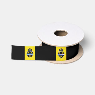 Ruban En Satin Drapeau de Pittsburgh, Pennsylvanie Satin Ribbon