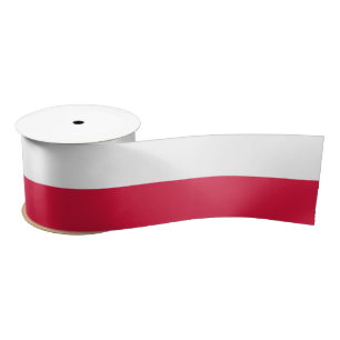 Ruban En Satin Drapeau de Pologne