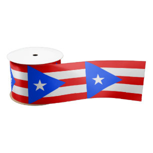 Ruban En Satin Drapeau de Porto Rico