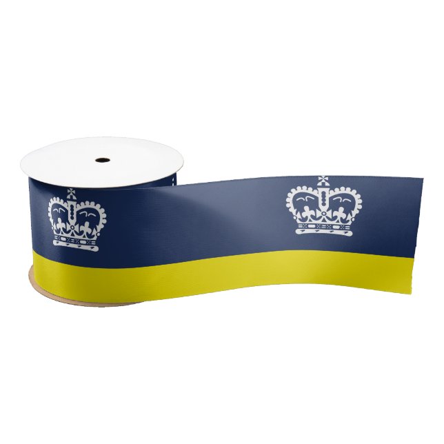 Ruban En Satin Drapeau de Regina (Saskatchewan) Satin Ribbon (Bobine)