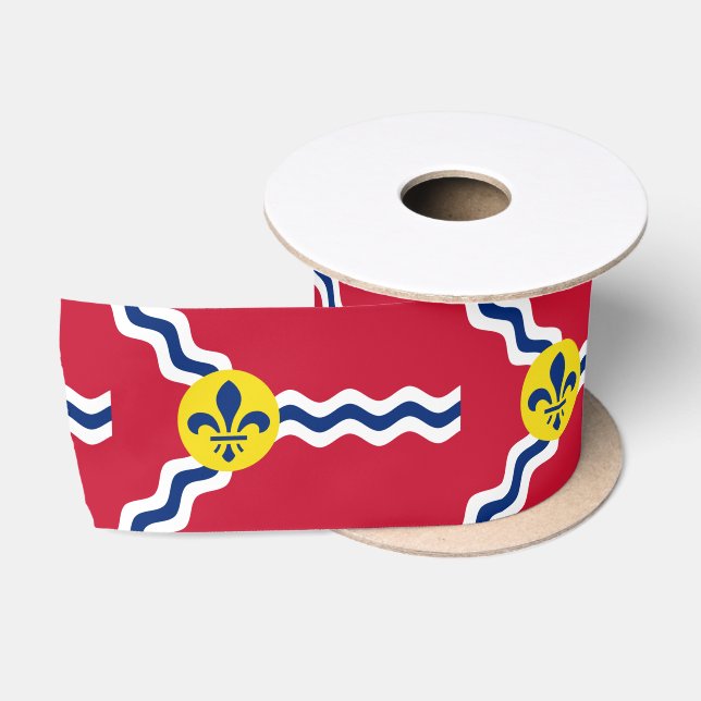 Ruban En Satin Drapeau de Saint-Louis (Missouri) (Bobine)