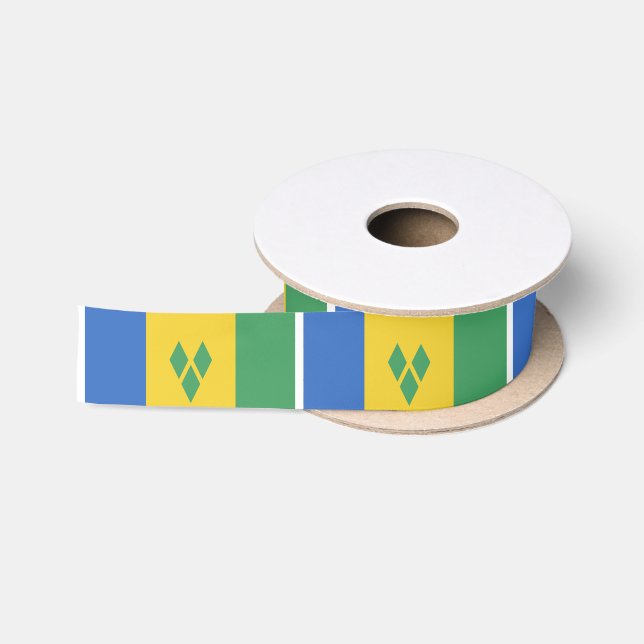 Ruban En Satin Drapeau de St Vincent (Bobine)