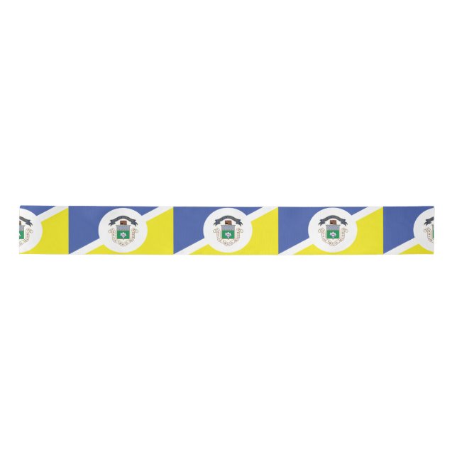 Ruban En Satin Drapeau de Winnipeg, Manitoba Satin Ribbon (Devant)