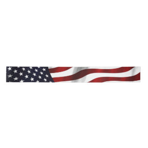 RUBAN EN SATIN DRAPEAU DES ÉTATS-UNIS D'AMÉRIQUE