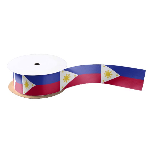 Ruban En Satin Drapeau des Philippines (Bobine)