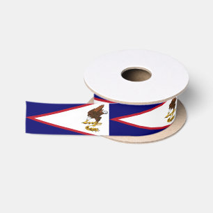 Ruban En Satin Drapeau des Samoa américaines patriotiques