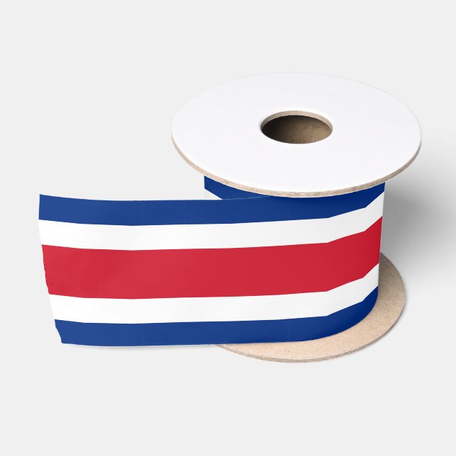 Ruban En Satin Drapeau du Costa Rica (Bobine)