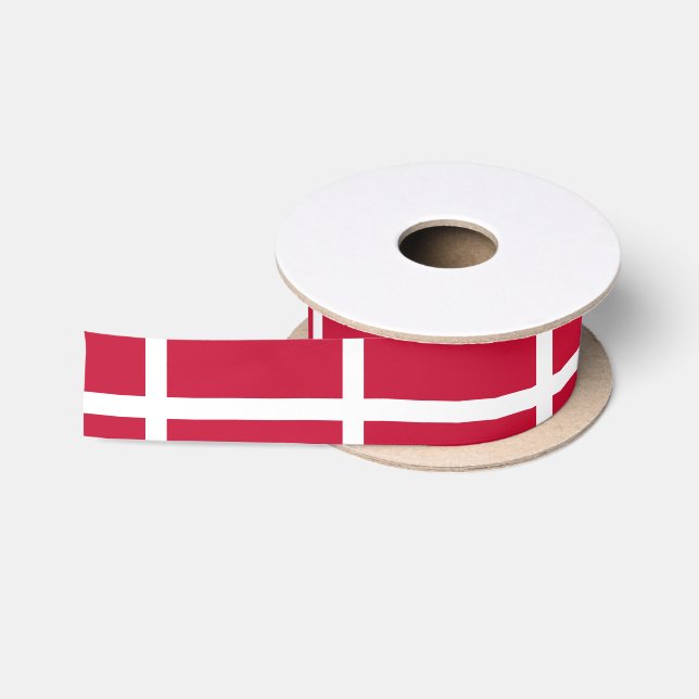 Ruban En Satin Drapeau du Danemark (Bobine)