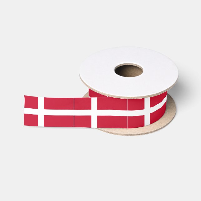 Ruban En Satin Drapeau du Danemark (Bobine)