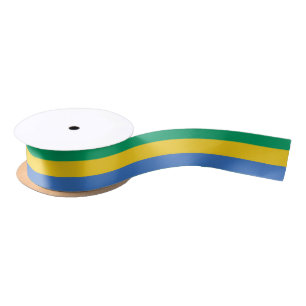 Ruban En Satin Drapeau du Gabon