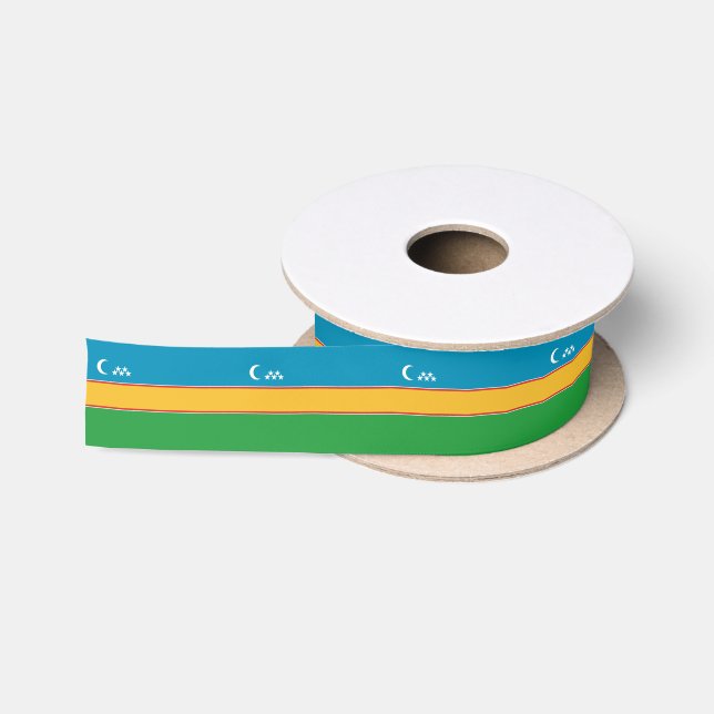 Ruban En Satin Drapeau du Karakalpakstan (Bobine)
