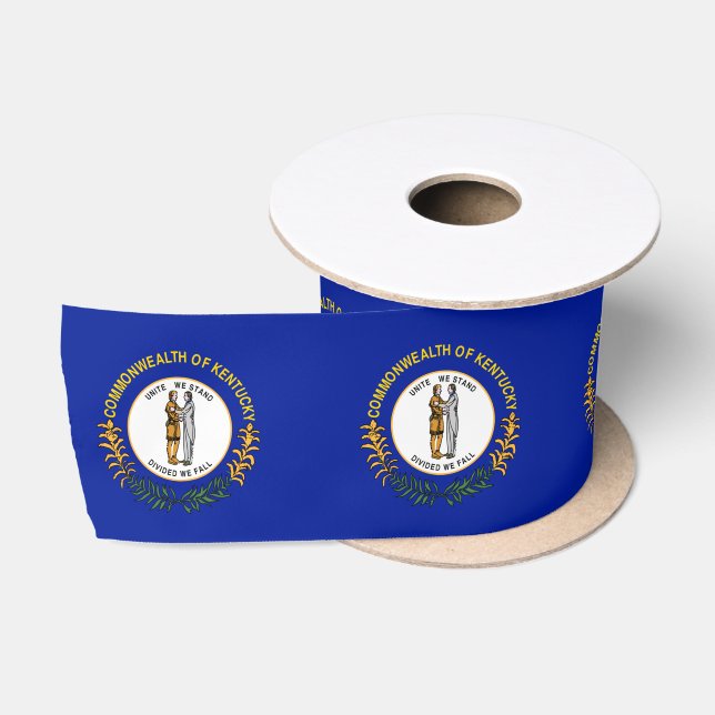 Ruban En Satin Drapeau du Kentucky (Bobine)