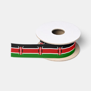 Ruban En Satin Drapeau du Kenya