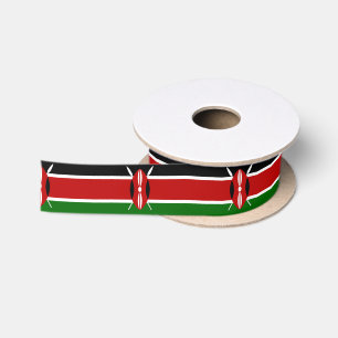Ruban En Satin Drapeau du Kenya