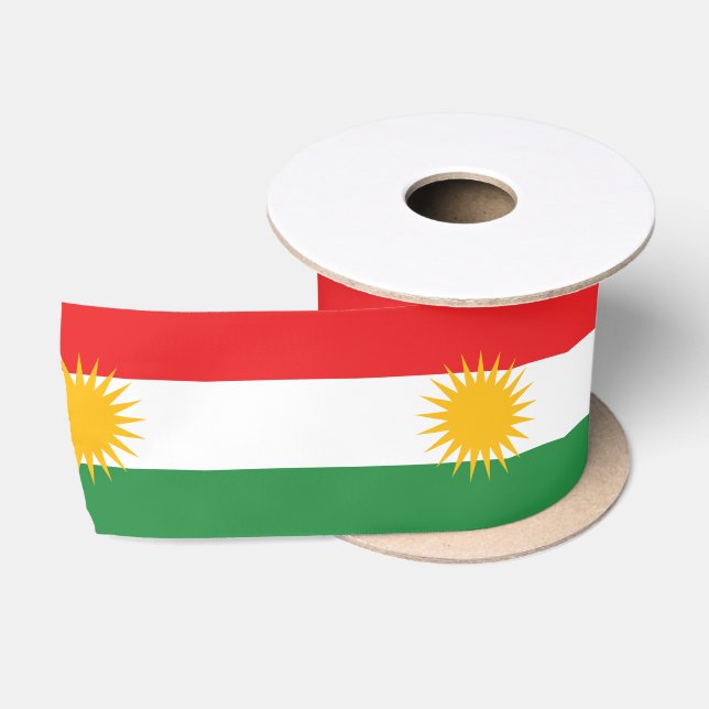 Ruban En Satin Drapeau du Kurdistan (Bobine)