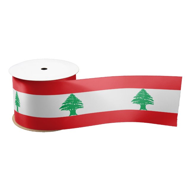 Ruban En Satin Drapeau du Liban (Bobine)