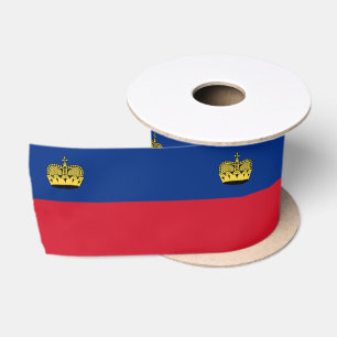 Ruban En Satin Drapeau du Liechtenstein