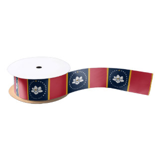 Ruban En Satin Drapeau du Mississippi - Nouveau Drapeau de Magnol