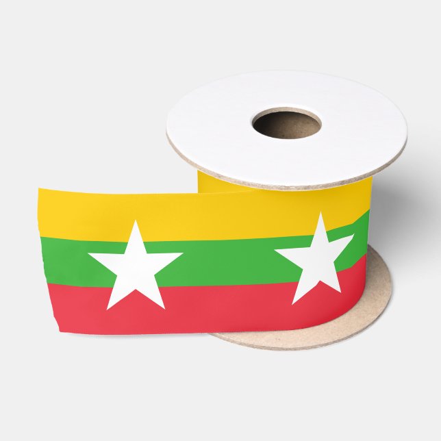 Ruban En Satin Drapeau du Myanmar (Bobine)