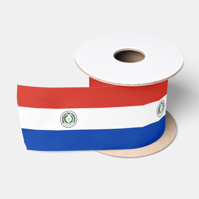 Ruban En Satin Drapeau du Paraguay (Bobine)