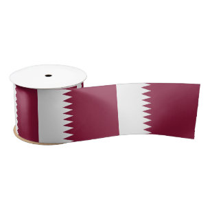 Ruban En Satin Drapeau du Qatar