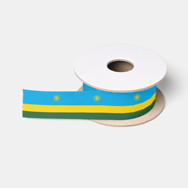 Ruban En Satin Drapeau du Rwanda (Bobine)