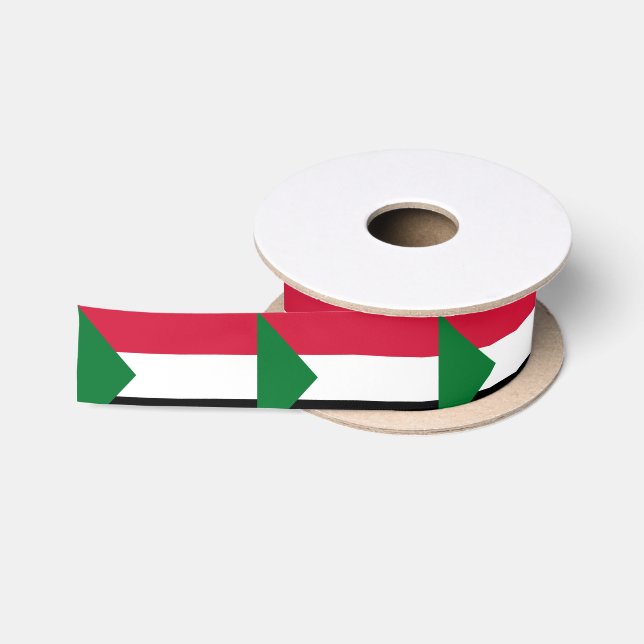 Ruban En Satin Drapeau du Soudan (Bobine)