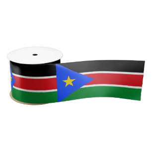 Ruban En Satin Drapeau du Soudan du Sud