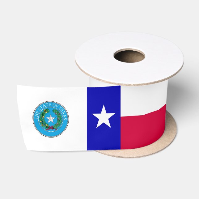 Ruban En Satin Drapeau du Texas (Bobine)