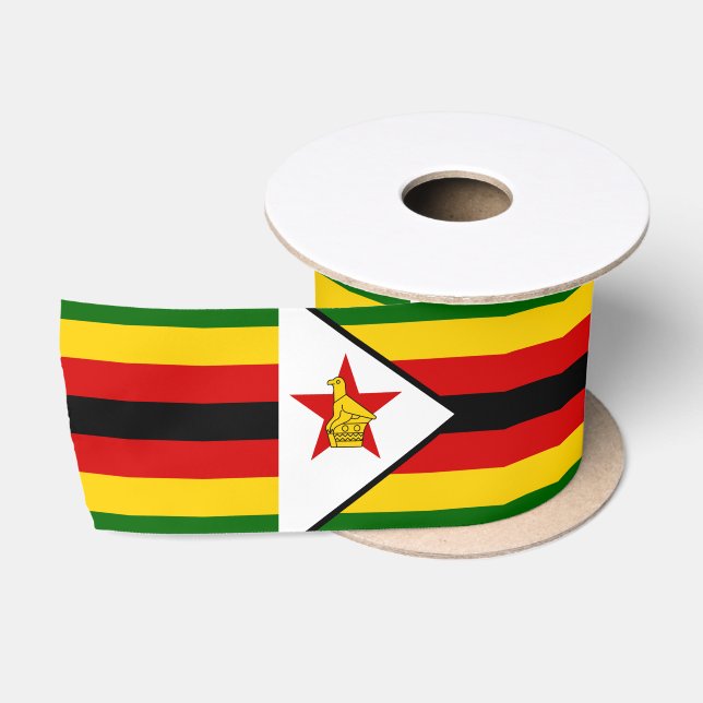 Ruban En Satin Drapeau du Zimbabwe (Bobine)