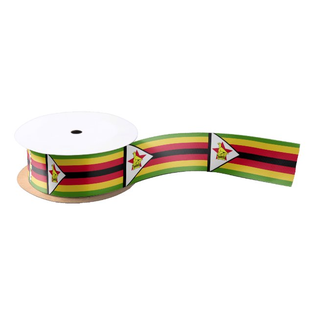 Ruban En Satin Drapeau du Zimbabwe (Bobine)