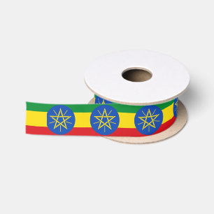 Ruban En Satin Drapeau éthiopien, mode Ethiopie, vacances /sports