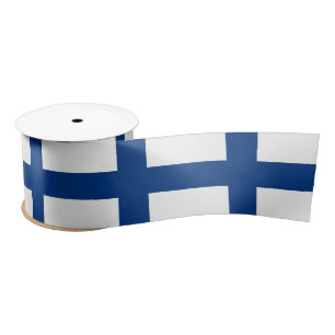 Ruban En Satin Drapeau finlandais et voyages en Finlande, vacance