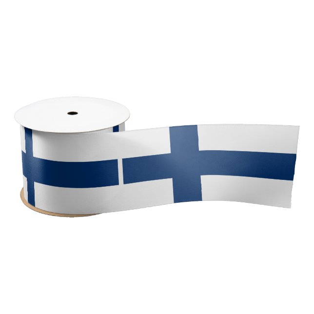 Ruban En Satin Drapeau Finlande (Bobine)