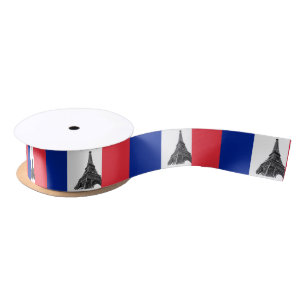 Ruban En Satin Drapeau français et tour Eiffel - France/Voyage