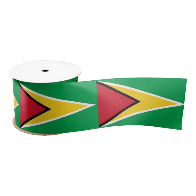Ruban En Satin Drapeau Guyana (Bobine)
